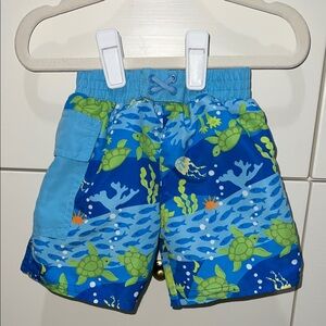 i play. UPF 50+ Ocean and Turtle Adventure Kids Swim Shorts Trunks